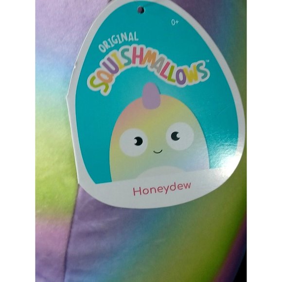 HONEYDEW Chameleon Squishmallow 16" 2021 NWT Lizard Plush Rainbow Stripe - Picture 7 of 8